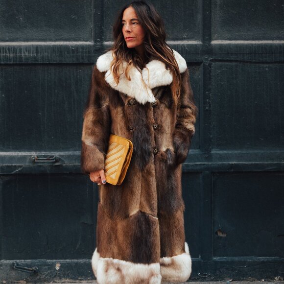 70's Vintage Fur Coat - Picture 3 of 16